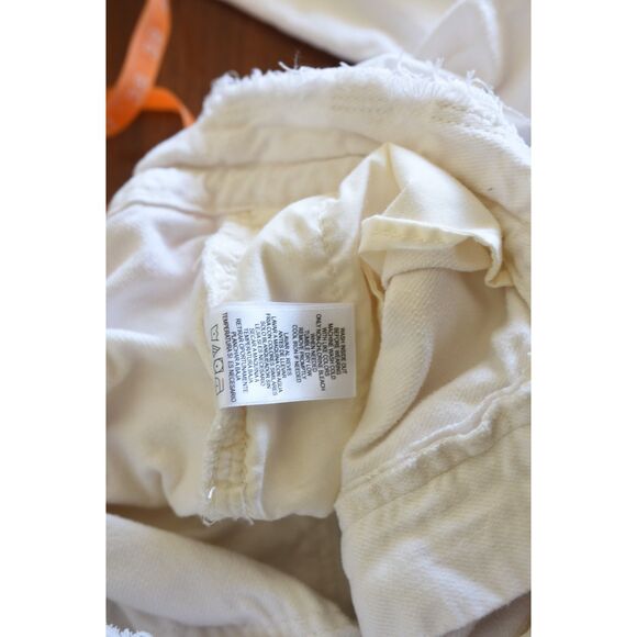 Every High Waisted Ivory White Denim Snap wide leg barrel jeans demin 14 - Picture 7 of 13